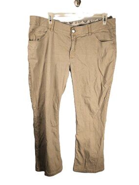Lee Riders Womens Khaki Pants 22WP Comfort Stretch No Gap Waist Beige 43 x 28